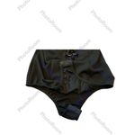 Nude apparel co black tie front bodysuit with zipper back Black Photo 3