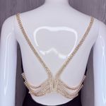 Cache Vintage  sleeveless black rhinestone detail strap and back design sz medium Photo 9