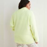 Aerie  NWT Cloud Sherpa Oversized pullover tennis ball green sz medium 24” p2p Photo 1