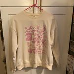 PINK - Victoria's Secret  Cream Aspen Ski  Fleece Holiday Christmas Sweatshirt Photo 2