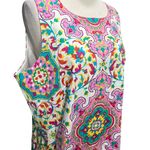 Maggy London  Shift Dress 16 White Pink Floral Mandala Sleeveless Euro Summer NEW Photo 2