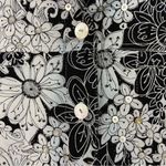 Black & White Floral Sequined Unique Handmade Demim Jacket LA Blend Size Medium Photo 4