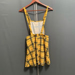 Almost Famous B08- Women's Yellow Plaid Twofer Skirtall Photo 2