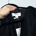 NWT BigHit Black Faux Wrap Belted Midi Dress Size Large Photo 3