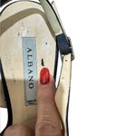 Albano Rich Blue Satin Strappy Heels Size 39 Eur 8.5 US Formal Italy Wedding Photo 11