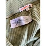 Sundry  Light Green Stretch Ribbed Flare Pants Pull On L Photo 4