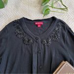 Merona Black Cotton Half Sleeve Feminine Cardigan Knit Sweater XS Photo 1