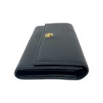 Gucci GG Marmont Gold Logo Black Pebbled Textured Leather Continental Wallet Photo 1