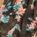 INC  International Concepts Black Tropical Lace Chiffon Floral Lingerie Bodysuit, Photo 6