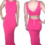 Alexia Admor  Barbie Hot Pink Bodycon Cut-Out  Mermaid Maxi Prom Dress Gown XS Photo 1