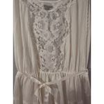Flair VTG 8714 Nightgown Slip Dress Womens Small Ivory Lace Trim Sleeveless White Photo 4