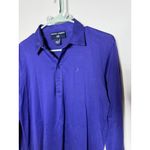 Ralph Lauren Vintage Y2K Polo Sport Purple Cotton Long Sleeve Polo Shirt Small Photo 2