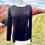 Carmen Marc Valvo Black Top with Gold Studs Photo 3