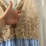 Prom Girl Blue and Rhinestone dress Size 7/8 Photo 7