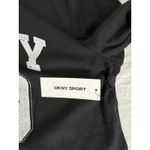 DKNY Sport Long‎ Sleeve Graphic Tee Cropped Top Athleisure Black XL Photo 7