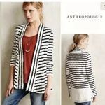 Anthropologie Postmark Navy/Cream Striped Lace Cardigan Photo 1