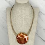 Chico's Multi Strand Wire Gold and Silver Tone Shimmer Pendant Necklace Photo 0