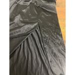 Vanity Fair  Large Black Slip Skirt Lace Trim Side Slit Simple Lingerie Basic Photo 2