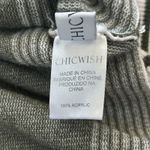 Chicwish Lie in Olive Fields Striped Oversize Knit Cape Sweater - Large ? Photo 4