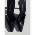 Bebe Women’s Sz 5 Black Crocodile Leather Platform Stiletto Heels Made in Spain Photo 3