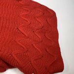 Worthington wave red short sleeves sweater LARGE Dolman sleeve pullover knit Photo 5