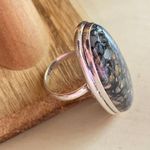Copper Ethiopian Opal Sterling Silver Ring Size 6 Photo 2