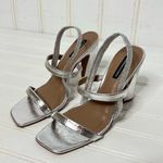 BCBGMAXAZRIA BCBGMaxAzaria Metallic Silver Heeled Sandals 364 Photo 5