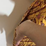 Pink Rose NWT Gold Yellow Floral Geo Short Sleeved Dress New Photo 2