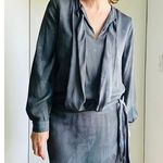 Diane Von Furstenberg  Silk Y2K Does 40s Dress Mini Grey Tie Dye Print Photo 0