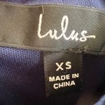 Lulus Blue Crushed Velvet Midi Dress Glam Coquette Wedding Guest Holiday XS Photo 3