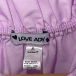 Love...Ady Womens Flutter Sleeve High Neck Tiered A Line Dress Purple Medium NWT Photo 5