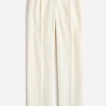 J.Crew NWT Women's Essential Pant City Twill Size 0 Soft Ivory Corpcore Photo 0