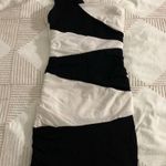G by Guess  One Shoulder Mini Dress Black White Small Photo 0