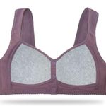 NWT ~ Purple Flowered Front Closure Push Up Senior Full Coverage Bra ~ Size 3X Photo 2