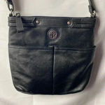 Relic  WOMENS BLACK CROSSBODY PURSE ADJUSTABLE STRAP MULTI POCKETS ZIP CLOSURE Photo 2