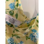 Avon Garden Floral Yellow Blue Hydrangea Vintage Slip Dress Chemise Satin M EUC Size M Photo 3