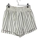 Forever 21  White & Black Stripe Smocked Waist High Rise Shorts S Photo 1