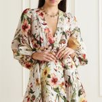 Zimmermann Lexi Floral Linen Wrap Mini Dress Size 1 / US 6 Photo 3