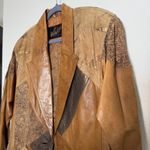 Nasty Gal Long Brown leather Women Trench Coat Photo 5