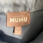 Show Me Your Mumu Show Me Your Mumu Best Day Button Up PJ Pajama Top Baby Blue Satin Size XL Photo 4