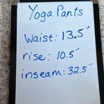 Yoga Pants Charcoal Gray Blue Print Waistband Womens Small Photo 8