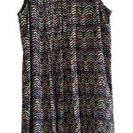 Daniel Rainn  Women's M Shift Dress Multicolor Herringbone Short Pleats Buttons Photo 0