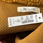 Madewell Faux Shearling Half-Zip Pullover Dried Cedar Size XS NWT $148 Photo 5