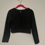 Victoria's Secret VS Victoria Sport Black Long Sleeve Crop Top Photo 0