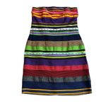 J. McLaughlin  Strapless Mini Dress 8 | Colorful Stripe Polka Dot Retro Y2K Party Photo 6