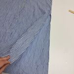 Lilly Pulitzer  Shirt Dress Womens Large Natalie Blue White Stripe Cover Up Maxi Photo 12