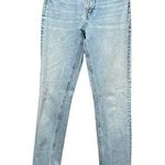 ZARA Split Hem Light Wash Distressed Skinny Jeans Size 0 Photo 0