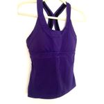 Athleta Purple Athletic Tankini Top Raceback Sports Bra Activewear z M Photo 2