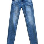 American Eagle  Super Stretch X Medium Wash Skinny Blue Jeans Size 00 Mid Rise Photo 0