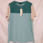 Amazon Branded NWT Rib Textured Short Sleeve Colorblock Shirt size 2XL Photo 0